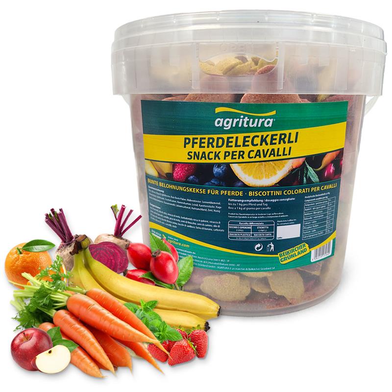 Agritura Biscotti per Cavalli Miele - Snack Naturali Croccanti 3,3L