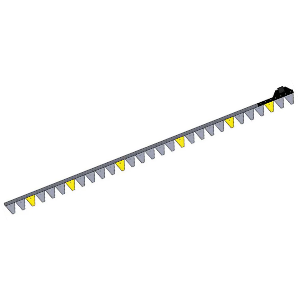 Barra Falciante Bucher 115 cm – 15 Lame Dentate – 4 Ricambi Inclusi