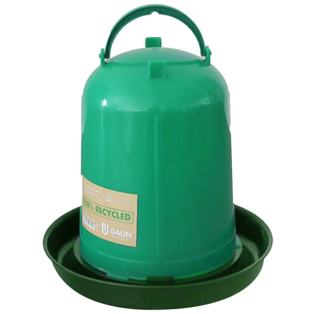 Bevitore per Pollame Ecologico Riciclato 8 L - Dispenser d'Acqua Sostenibile con Manico Ergonomico