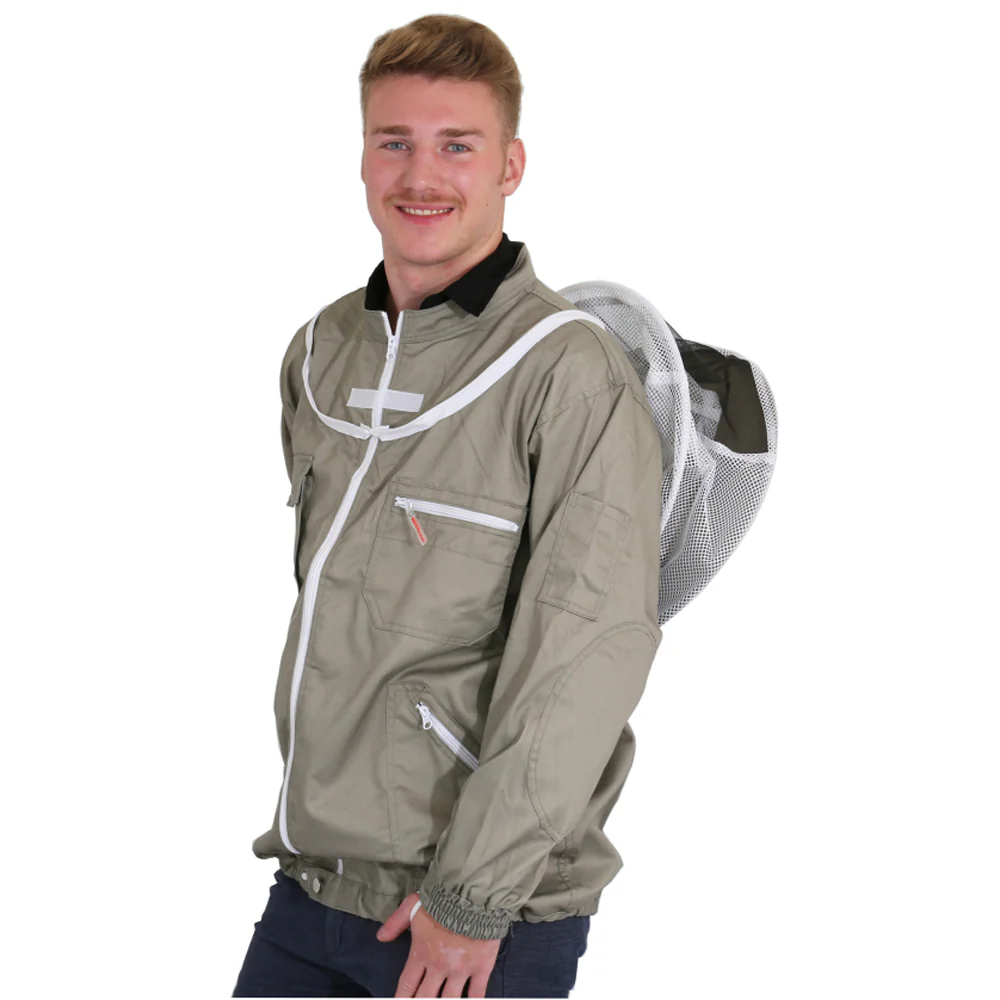 Bieno®Protect Camicia Protettiva KHAKI con Cappuccio e Tasche - Image 2