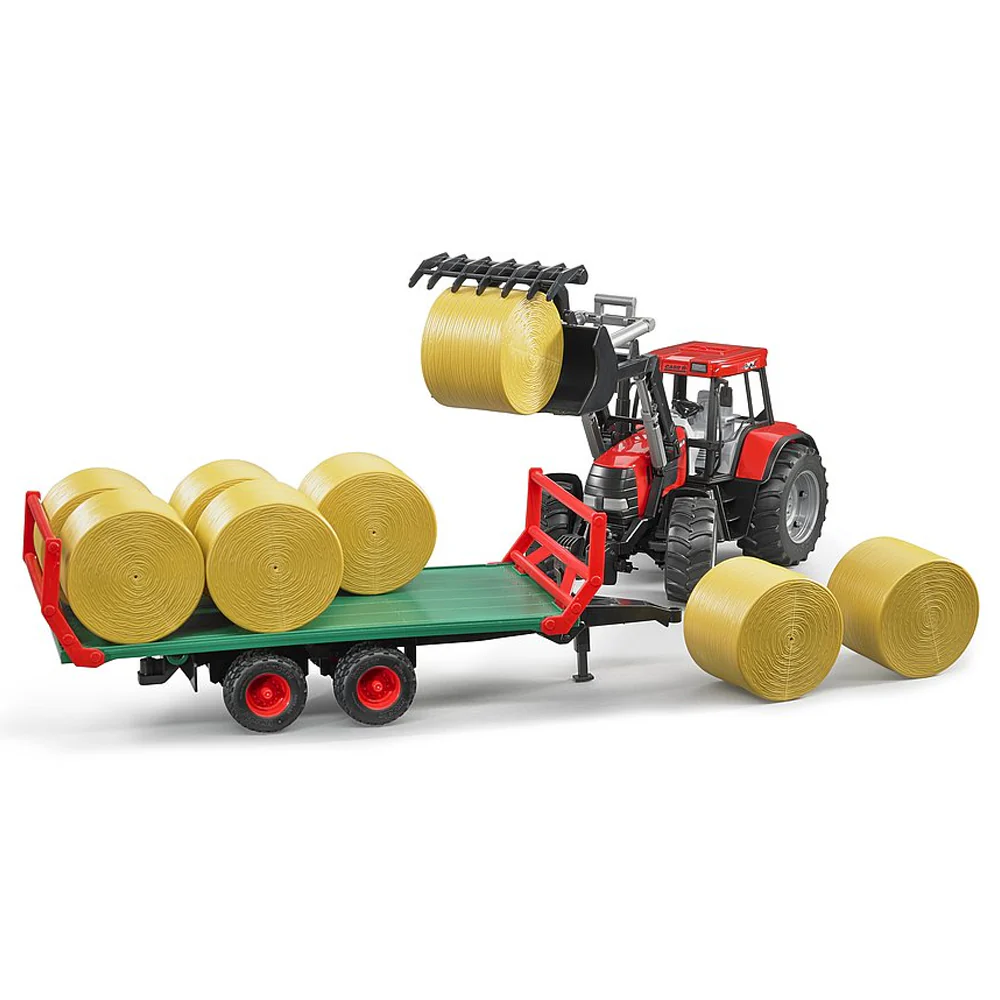 Bruder Rimorchio Trasporto Rotoballe con 8 Balles Giocattolo - Image 3