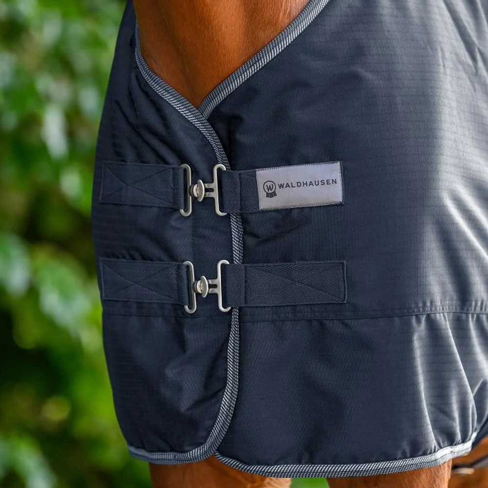Coperta Cavallo Economic 100g Outdoor Impermeabile Blu - Image 4