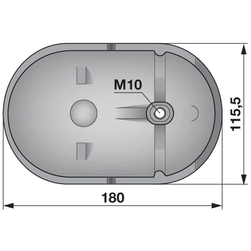 Gleitkufe ESM 2382140 - Slitta completa con fissaggio per trattore, M10