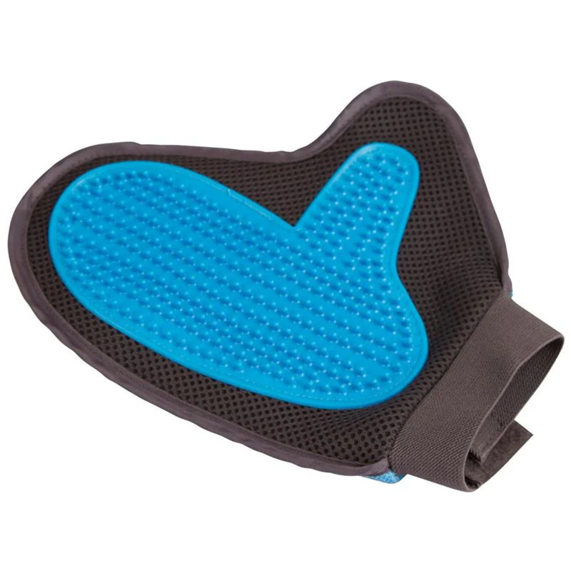 Guanto per la cura del pelo e la rimozione di pelucchi per cani – 23cm, blu/antracite - Image 2