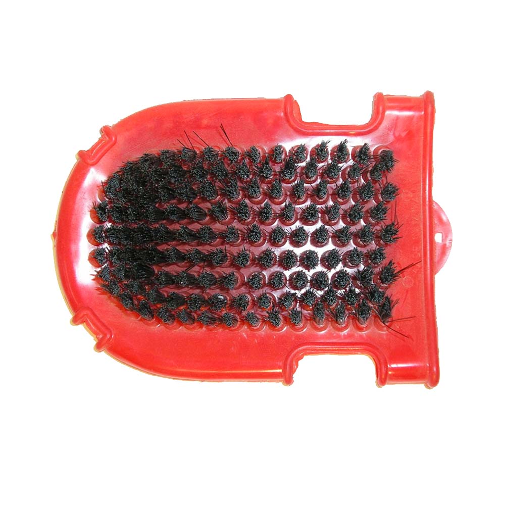 Guanto Pulizia e Massaggio Rosso per Cavallo - Image 4