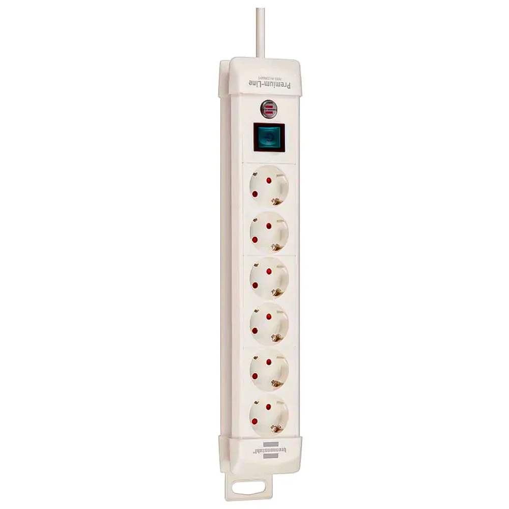 Presa multipla Premium-Line 6 prese bianco 3m