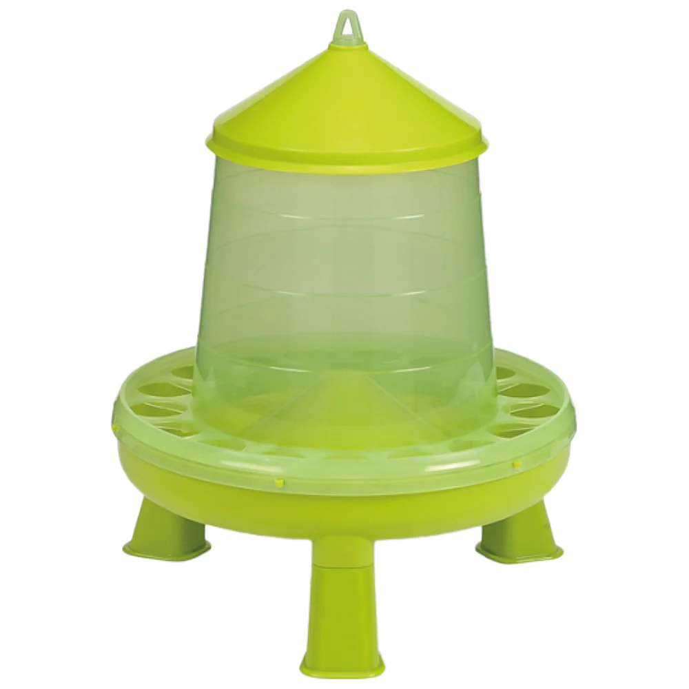 Mangiatore per Polli in Plastica con Gambe Verde Limone - Image 2