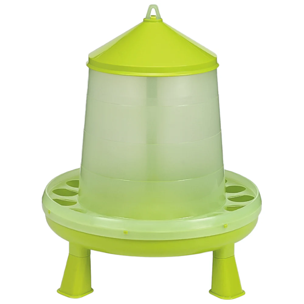 Mangiatore per Polli in Plastica con Gambe Verde Limone - Image 3