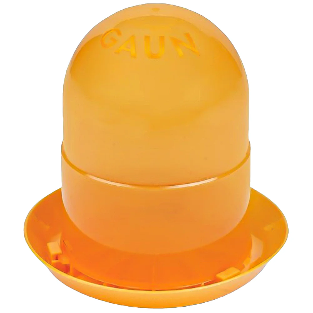Mangime per Pulcini 2 KG (Arancione) - Alimentatore in plastica per pulcini e piccoli uccelli