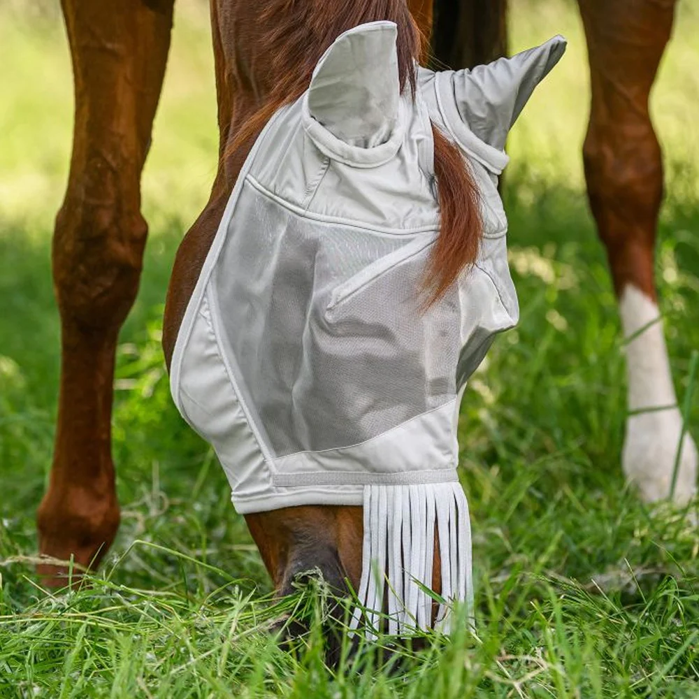 Maschera antimosche PREMIUM con protezione per le orecchie e frangia - Image 4
