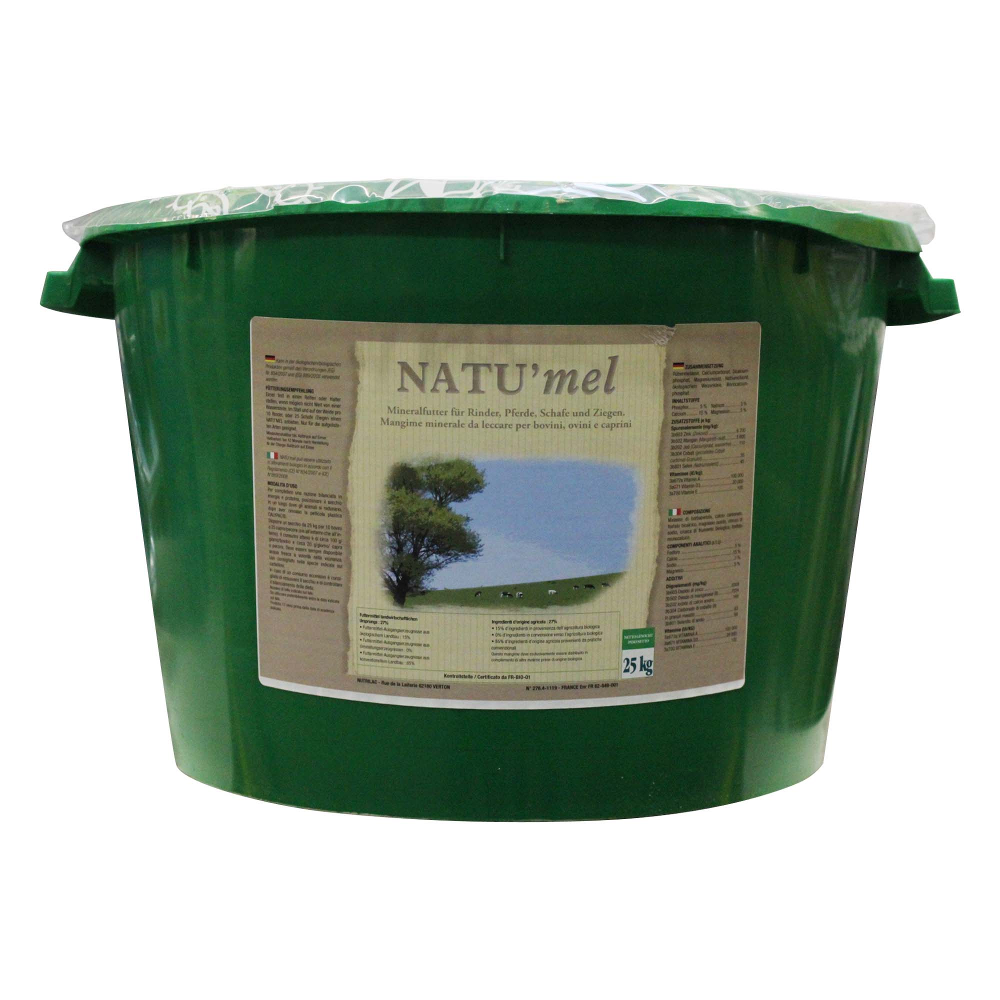 Natu’Mel - Secchio Sale Da Leccare Per Bovini e Ovicaprini | Mangime Mineralleckeimer 25kg - Image 2