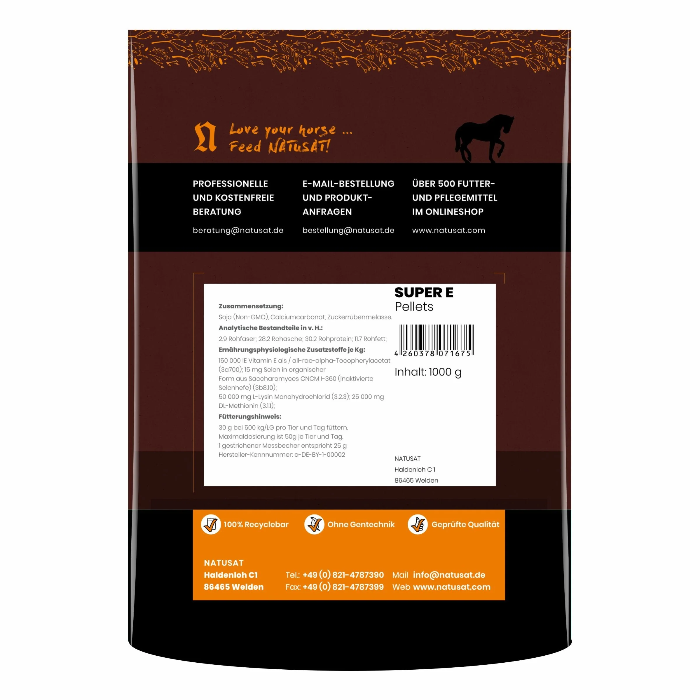Natusat Super E Pellets 1 kg - Integratore di Vitamina E per Cavalli - Image 3