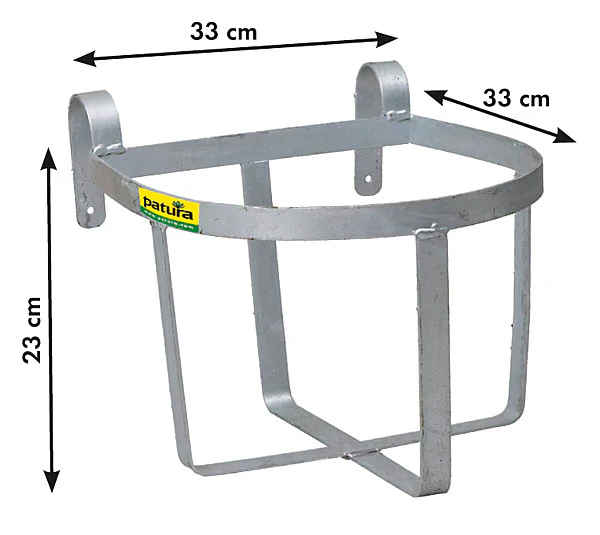 Patura Supporto Zincato Per Secchio Con Gabbia Ø 285 Mm - Alimentazione Bovini, Ovi-Caprini - Image 2