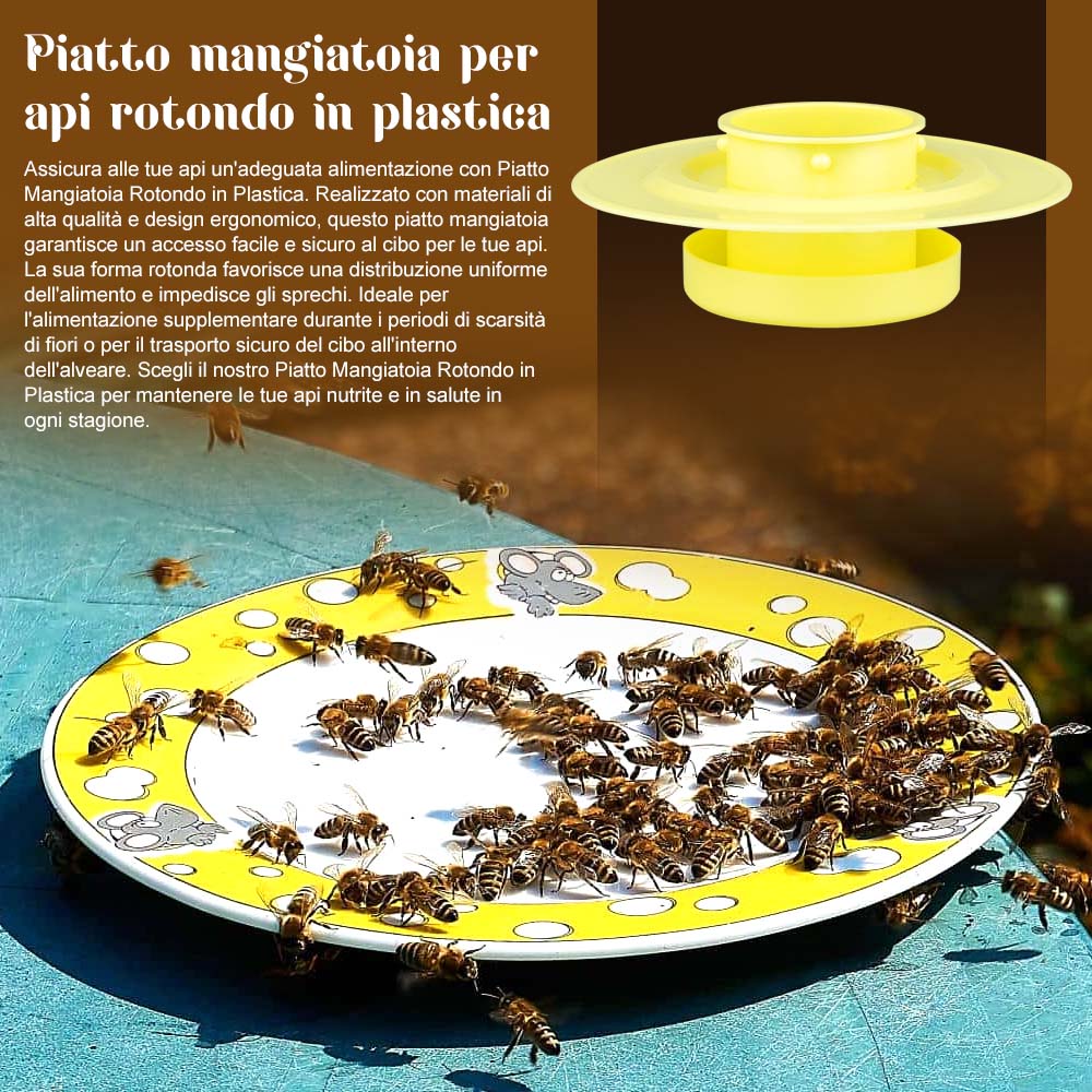 Piatto mangiatoia per api rotondo in plastica - Image 8