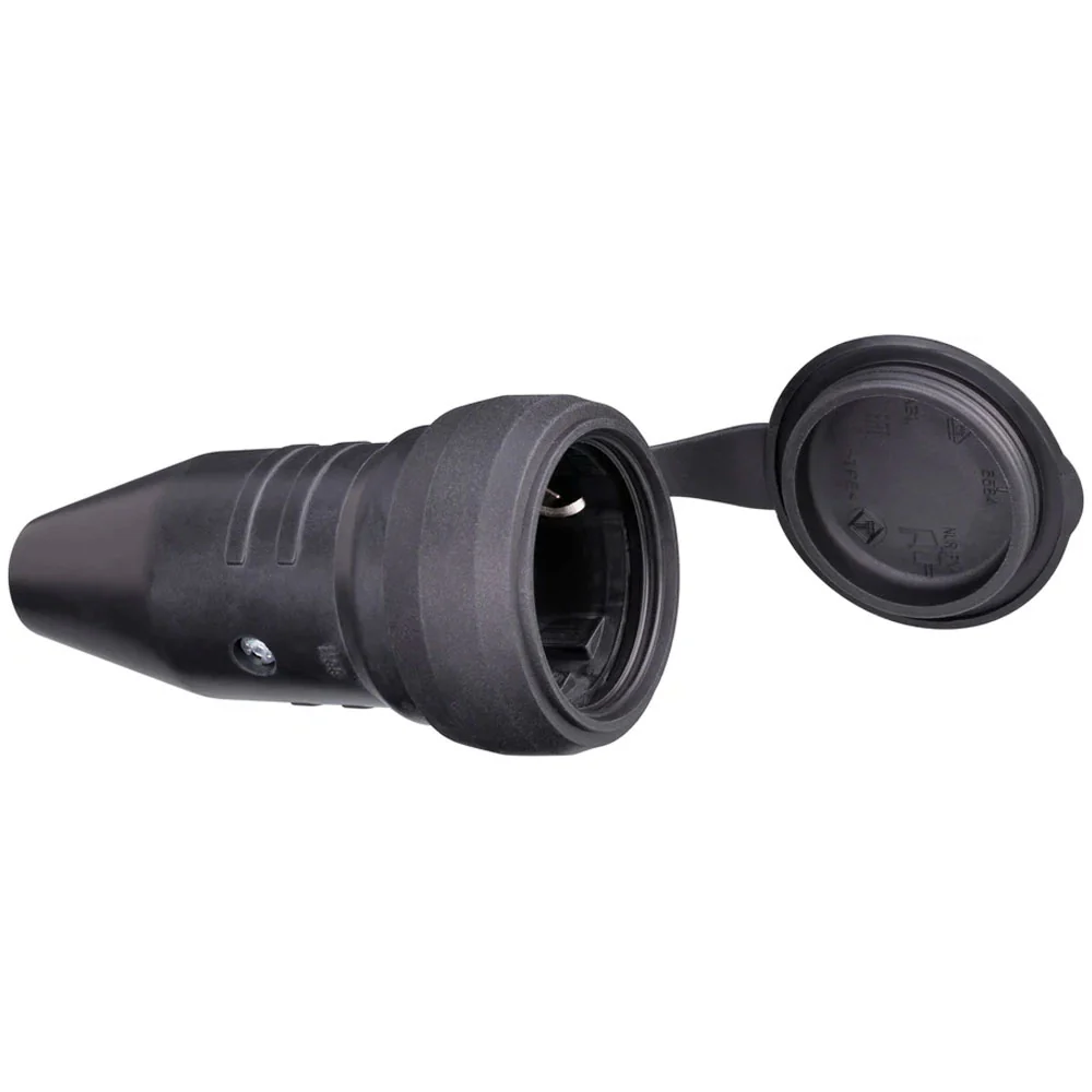 Presa di Protezione in Gomma 230V/16A - Schuko IP44 per Esterni