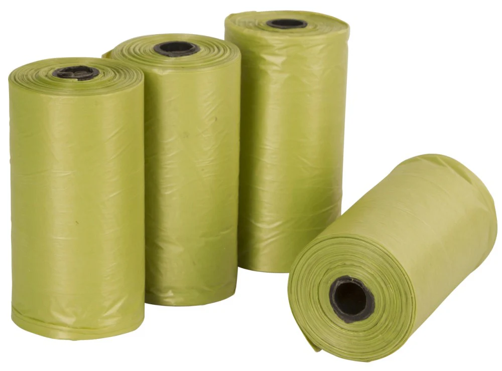 Sacchetti verde per escrementi canini