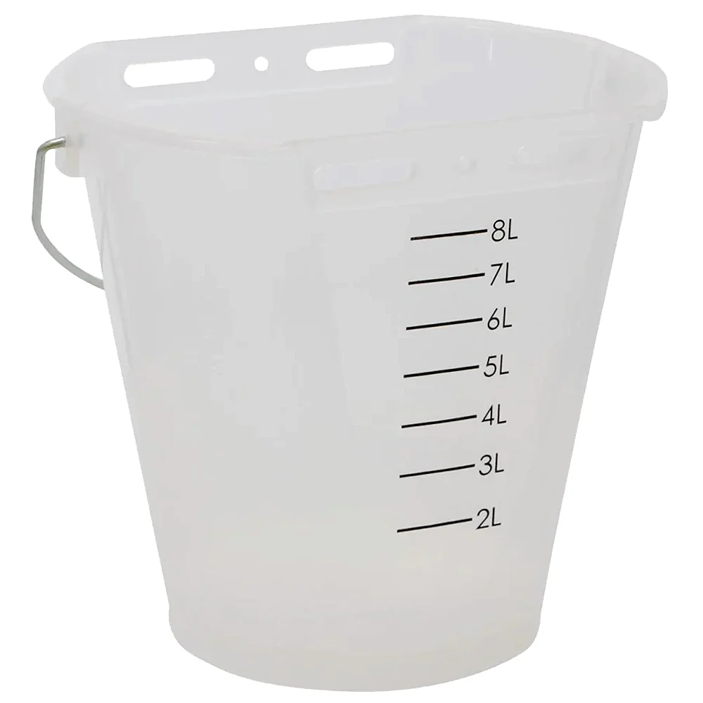Secchio allattamento vitelli trasparente 8 litri