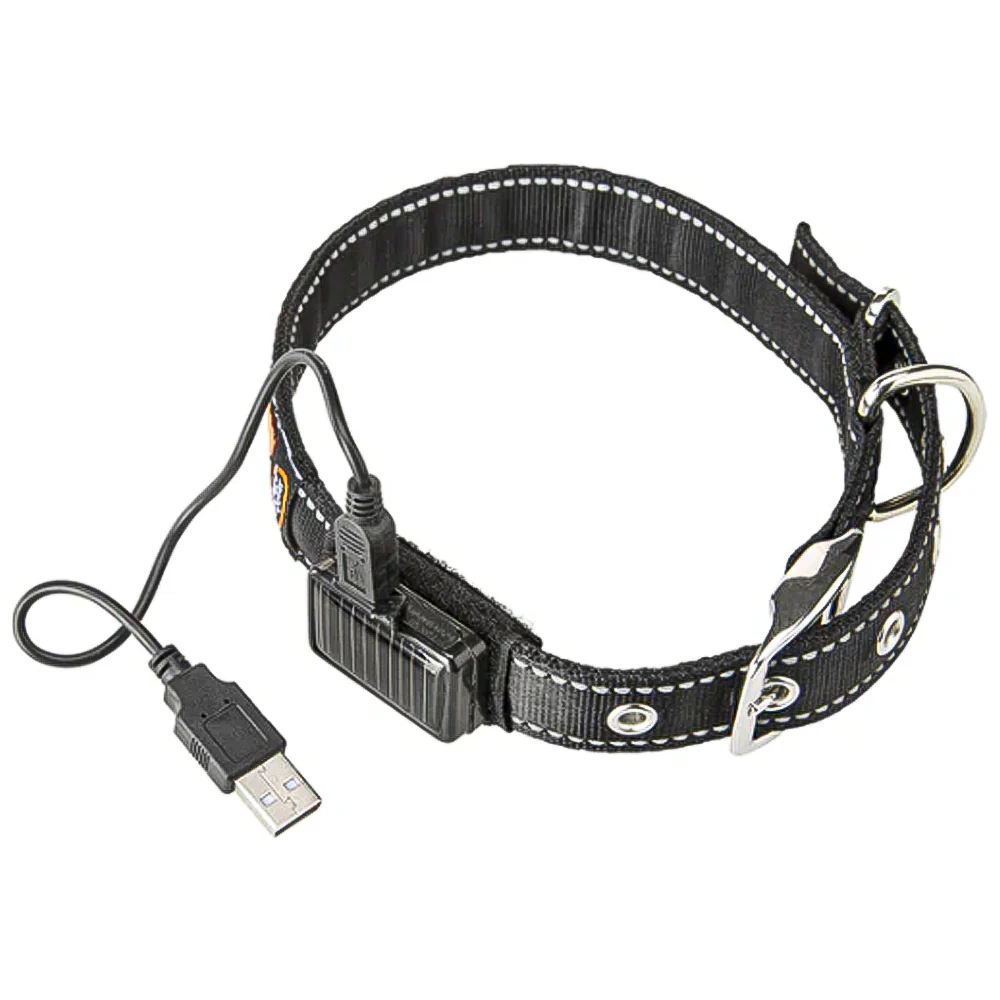 SOLAR NIGHT C - Collare riflettente e lampeggiante con ricarica solare/USB per cani - Image 5
