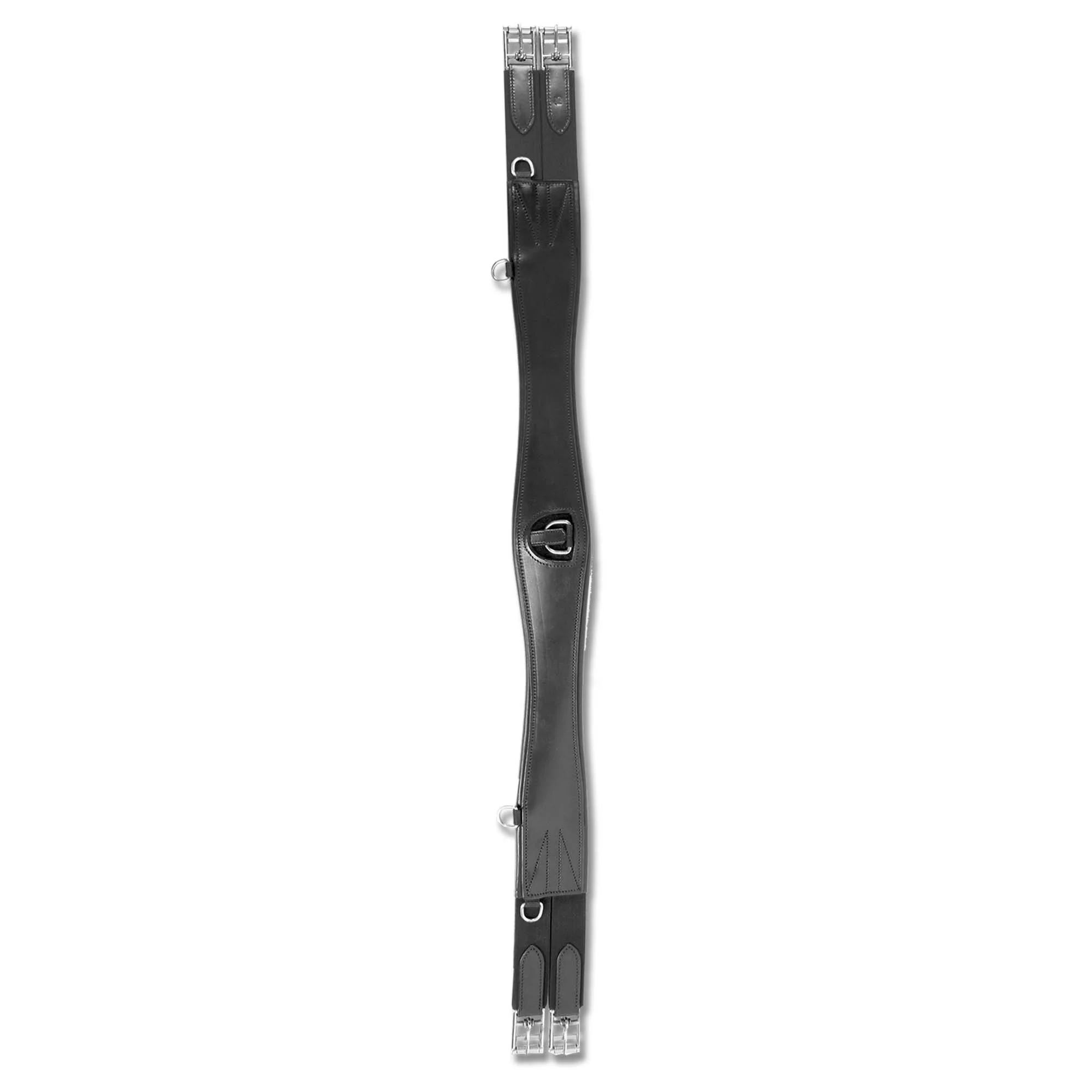 Sottopancia in pelle nero 120 cm