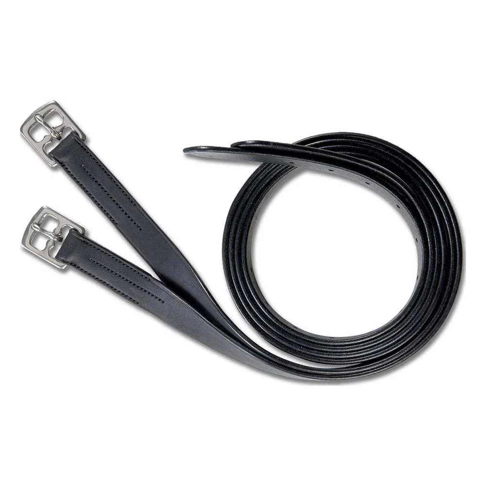 Staffili X-Line in pelle nera con fibbie inox - Image 3
