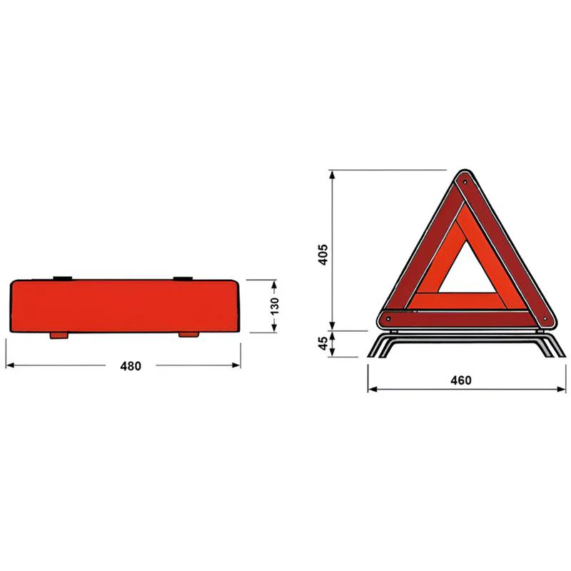 Triangolo di Emergenza per Veicolo con Astuccio Omologato CE - Image 2