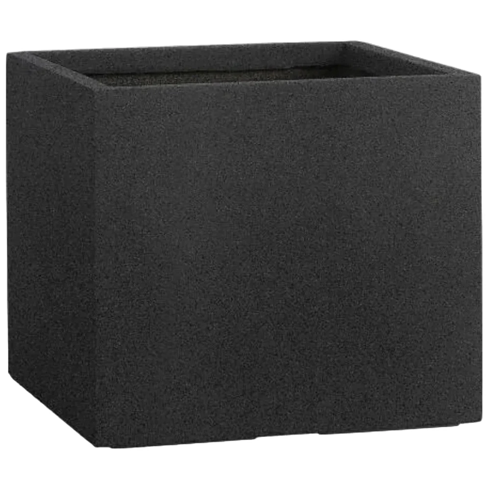Vaso CUBE in Granito – Fioriera Quadrata da Esterno Moderna