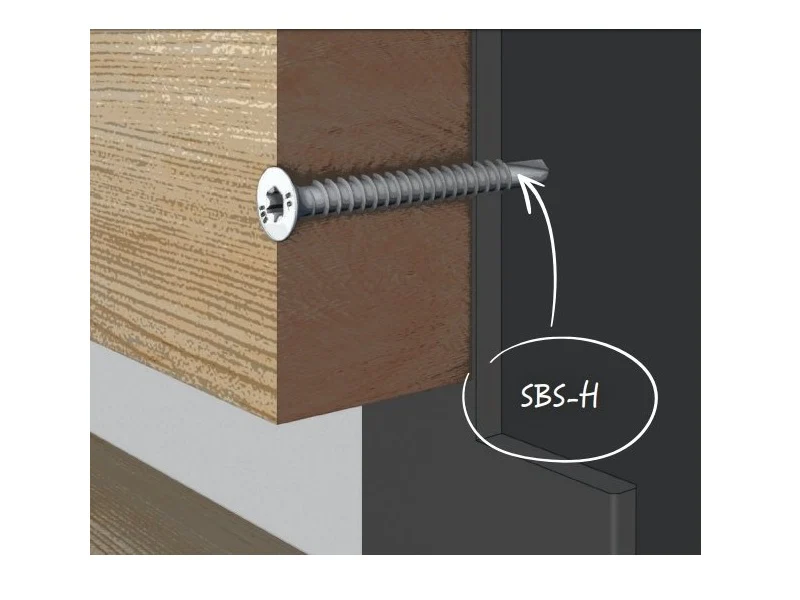 Vite autoforante per legno - metallo SBS - 4,8mm x 45mm 200 pz - Image 6
